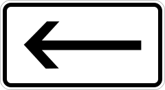 Course of priority road — curve left