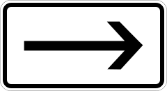 Course of priority road — curve right