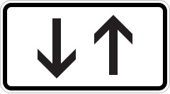 Both directions — vertical arrows