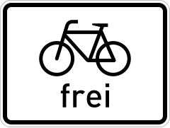 Cyclists allowed