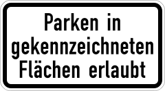 Parking in marked spaces only