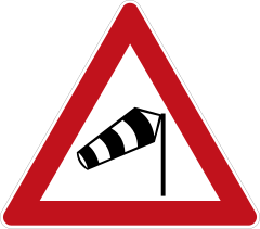 Road narrows (both sides)