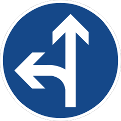 Mandatory: straight or left