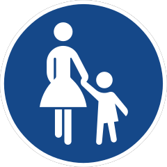 Pedestrian path (mandatory)