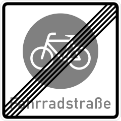 End of bicycle street
