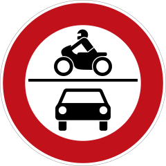 No motor vehicles