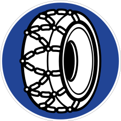 Snow chains mandatory