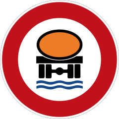 No vehicles with water-polluting cargo
