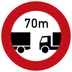Minimum following distance