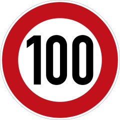 Speed limit 100 km/h