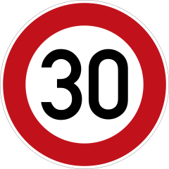 Speed limit 30 km/h
