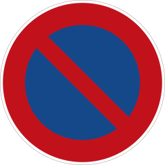 No parking (stopping up to 3 min allowed)