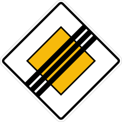 End of priority road