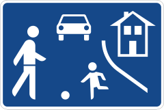 Traffic calmed zone (start)