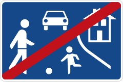 Traffic calmed zone (end)