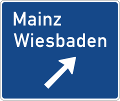 Motorway exit sign