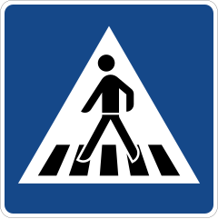 Pedestrian crossing (zebra crossing)