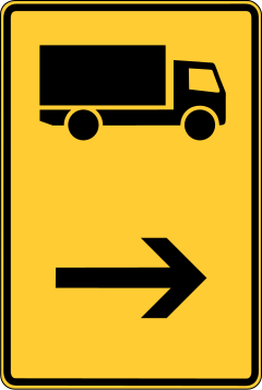 Direction sign for bypass road