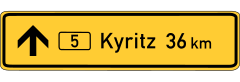 Motorway advance sign (fork)